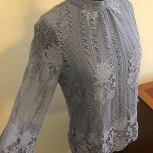 Beautiful Lilac High Neck Shirt